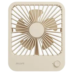 Jisulife FA26 4500mAh Rechargeable Ultra Thin Desktop Fan Light Brown - Rokomari